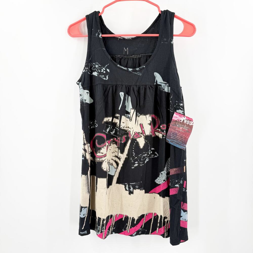 Crystal Rock Y2K Tank Medium NWT Christian Audigier Limited Edition #12/1000